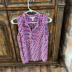 banana republic: sleeveless blouse: size small